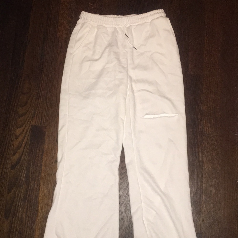 fleece wide leg sweats